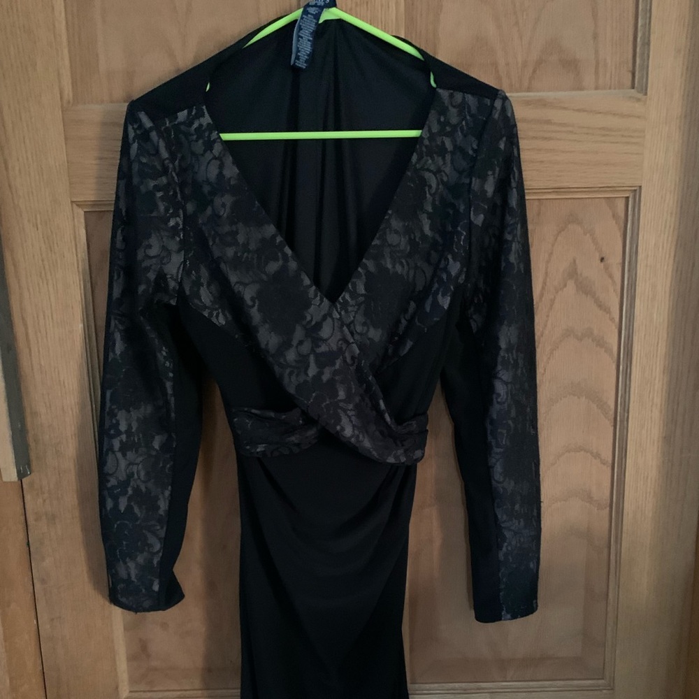 Black dress with lace details